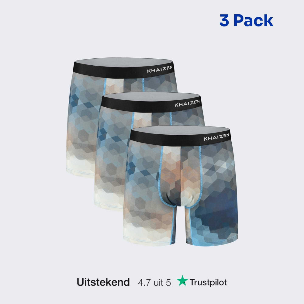 Men's Comfort Boxer Briefs 2.0 TENCEL™ 3-Pack - Dynamic Squares